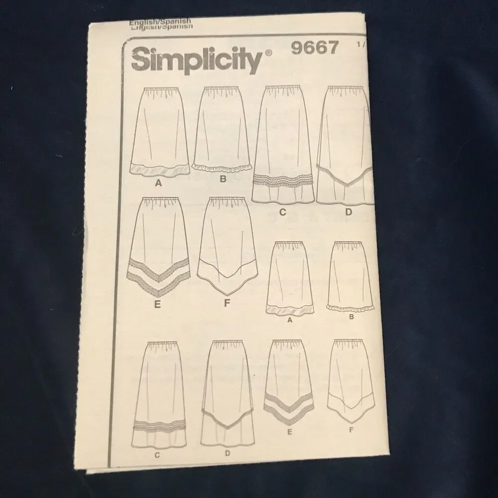 #9667 Simplicity Women SKIRT COUNTRY PEASANT SEWING pattern SIZE 14-20